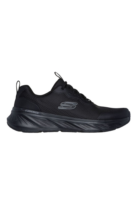 Skechers, Спортни обувки Edgeride Rekze с мрежести зони и синтетика, Черен