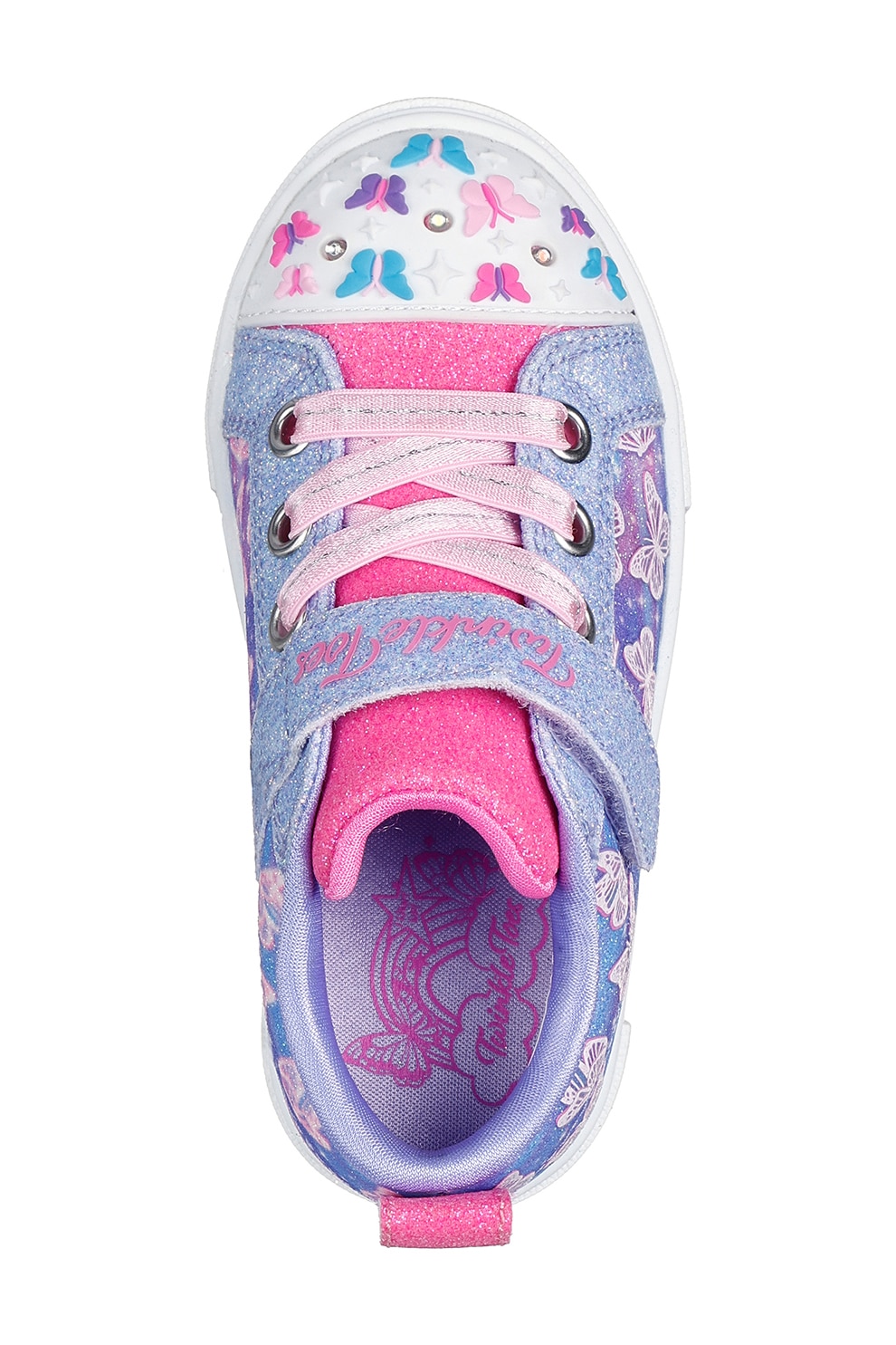 Skechers, Tenisi cu model cu fluturi Twinkle Sparks, Lila, Roz, 23