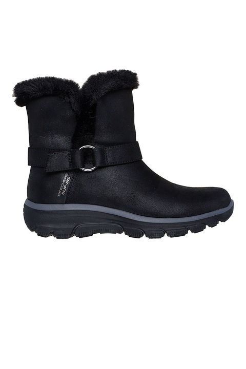 Skechers, Боти от еко кожа, Черен