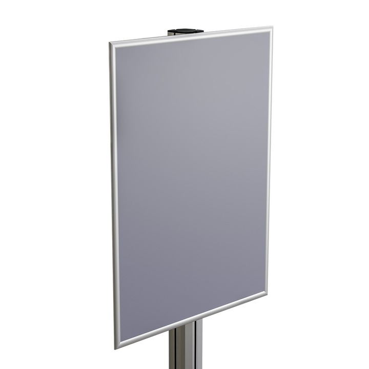 Panou Informativ, A2 (420x594mm), rama click si picior aluminiu, simpla fata