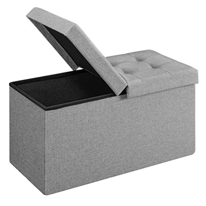 Bancuta hol Amine cu depozitare, SNG037, Gri, 76x38x38 cm
