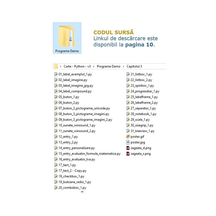 Curs de programare in Python 3, Interfete grafice cu Tkinter, Volumul III (ebook, pdf), autor Vlad Tudor