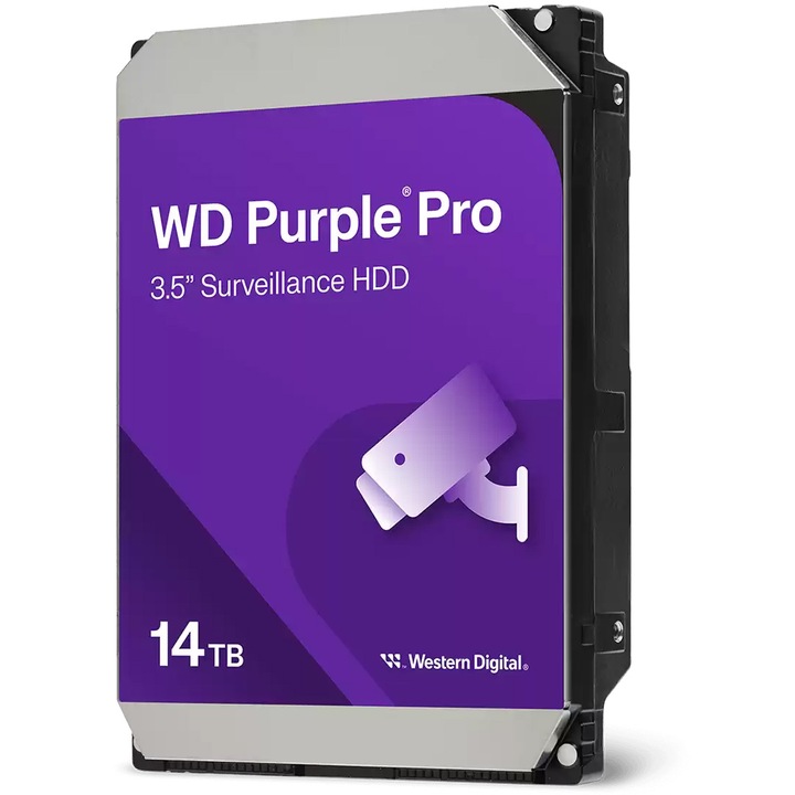 Твърд диск WD Purple Pro, Western Digital, 14TB, 7200 об/мин