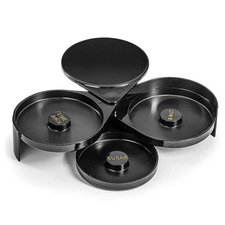 Set boluri, Pentru decorarea paharelor, Negru, Plastic, 3x60 ml, Forgast FG11424