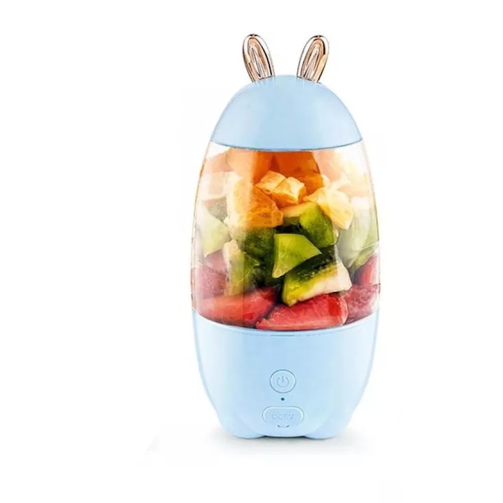 Blender portabil 1L, fara fir, alb, USB