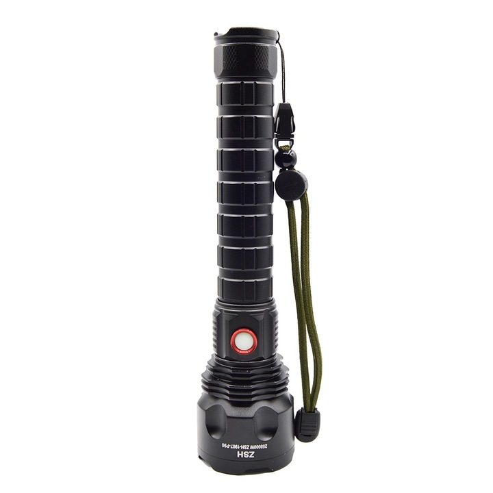ZSH 1907 P90 LED фенер, zoom, USB зареждане, 30W