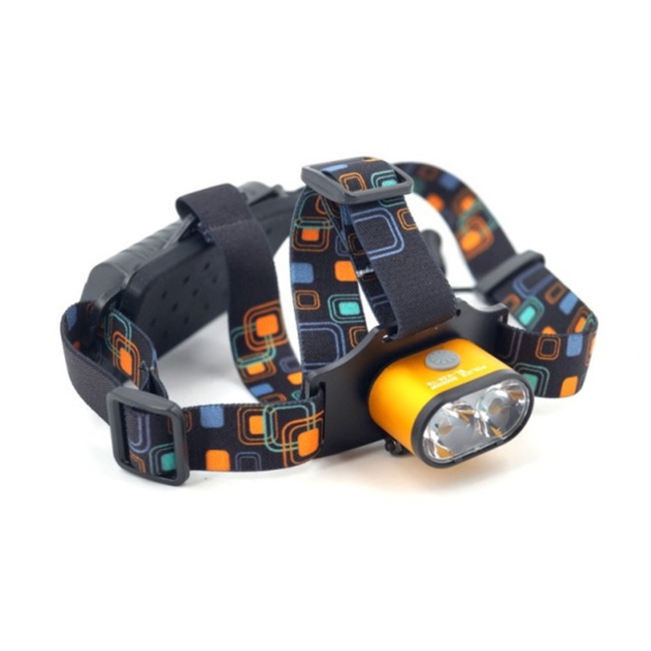 Elülső zseblámpa K28, 2 LED, újratölthető, 3W