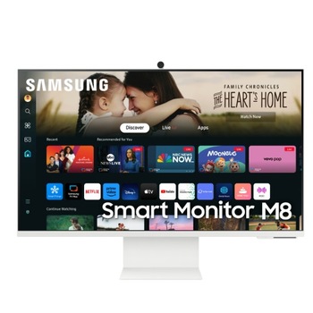 Monitor SMART SAMSUNG, TV Experience, LS32DM801UUXDU, 32", 4ms, 4K UHD, Alb, AI