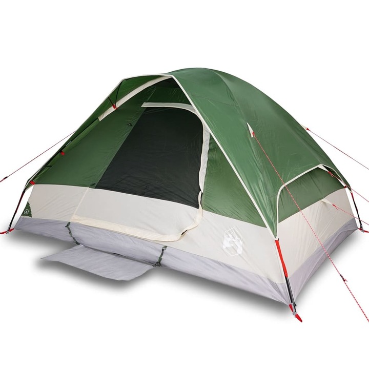 VidaXL 2 személyes zöld vízálló kupola kempingsátor 214 x 150 x 115 cm 2.65 kg