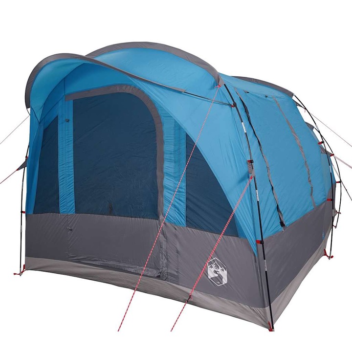 Cort de camping pentru 3 persoane vidaXL, albastru, impermeabil, 8.65 Kg