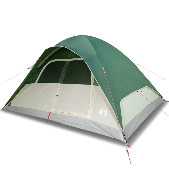 VidaXL 6 személyes zöld vízálló kupolás családi sátor 334 x 273 x 190 cm 6.35 kg