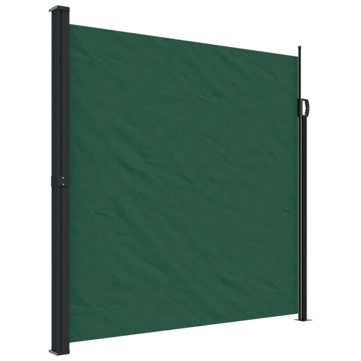Copertina laterala retractabila vidaXL, verde inchis, 200x500 cm, 8.6 kg