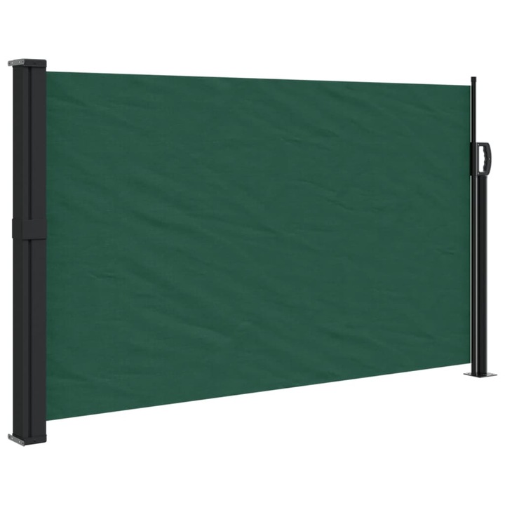 Copertina laterala retractabila vidaXL, verde inchis, 117x300 cm