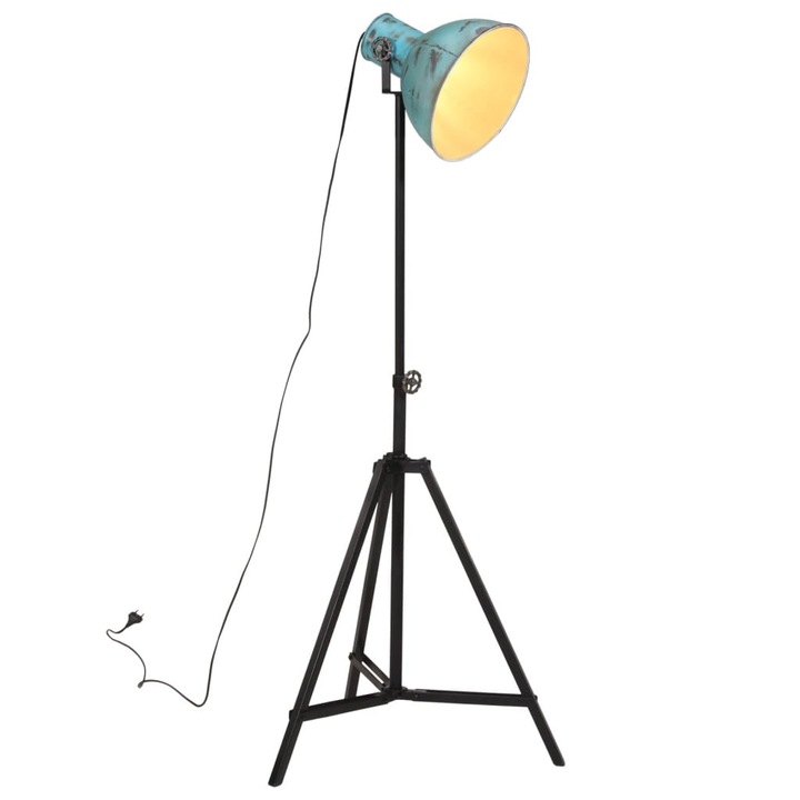 Lampa de podea vidaXL, 25 W, albastru uzat, 61x61x90/150 cm, E27, 4.86 Kg