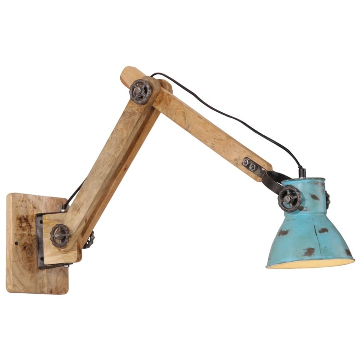 Lampa de perete vidaXL, 25 W, albastru uzat, 96x15x 20 cm, E27, 2.5 Kg