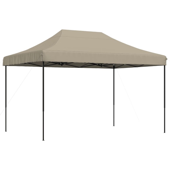 Cort de petrecere pliabil Pop-Up vidaXL, taupe, 410x279x315 cm, 17.45 kg