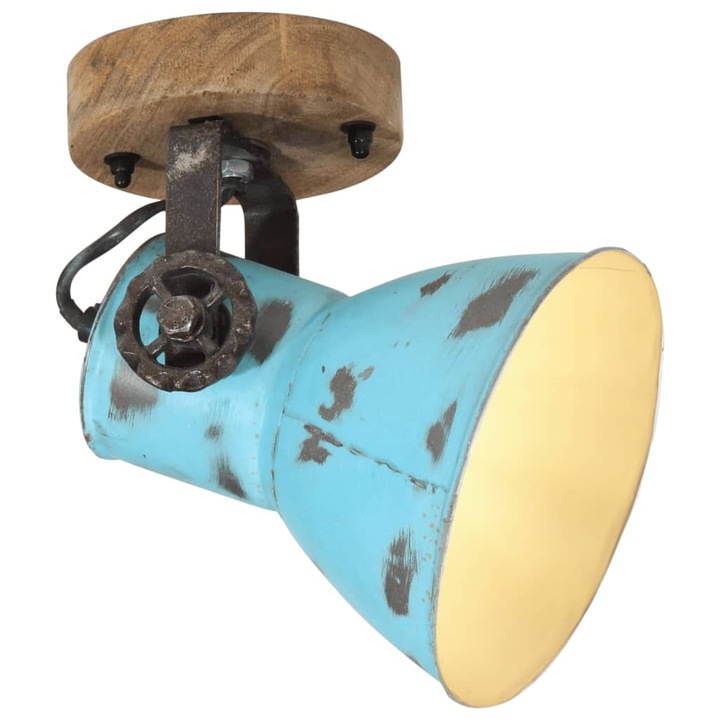 Lampa de perete vidaXL, 25 W, albastru uzat, 11,5x 11,5x25 cm, E27, 1.64 Kg