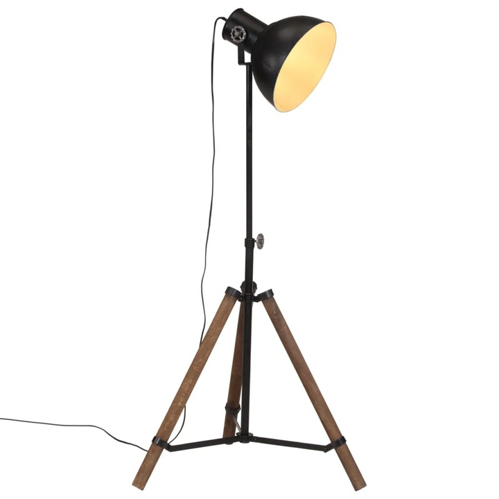 Lampa de podea vidaXL, 25 W, negru, 75x75x90-150 cm, E27, 5.04 Kg