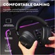 Trust GXT491 FAYZO vezeték nélküli gaming fejhallgató, 7.1 USB Surround Sound, RGB, akár 22 órás akkumulátor-üzemidő, zajszűrés, mikrofon, laptop, PS5, PS4 kompatibilis, fekete