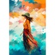 Tablou Dansatoare, Dans in Culori, MDF, 60x90 cm
