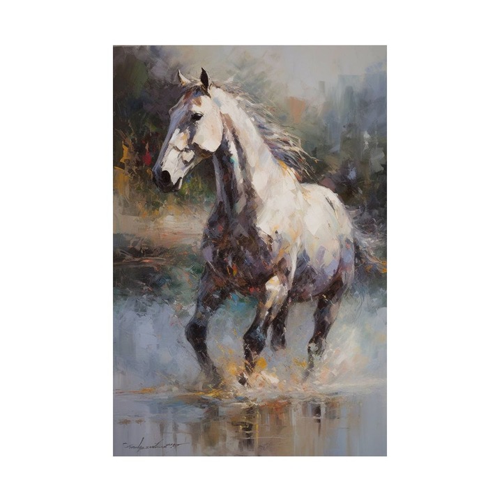 Tablou Animale, Cai in Ceturi, MDF, 50x70 cm