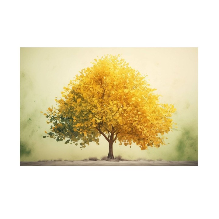 Tablou Cu Copac Galben, Majestatea Toamnei, MDF, 90x60 cm