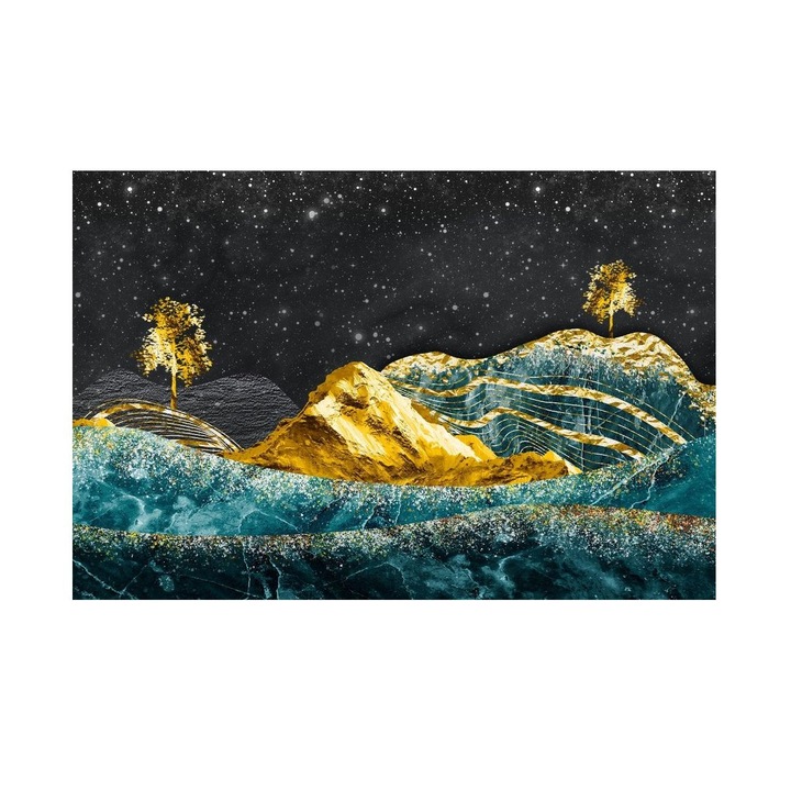 Tablou Cu Valuri, Oceanul Cosmic, MDF, 90x60 cm
