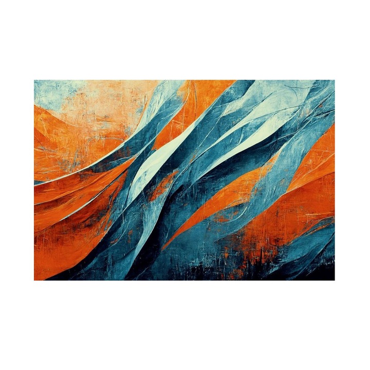 Tablou Abstract Modern, Oceane Ascunse, MDF, 90x60 cm