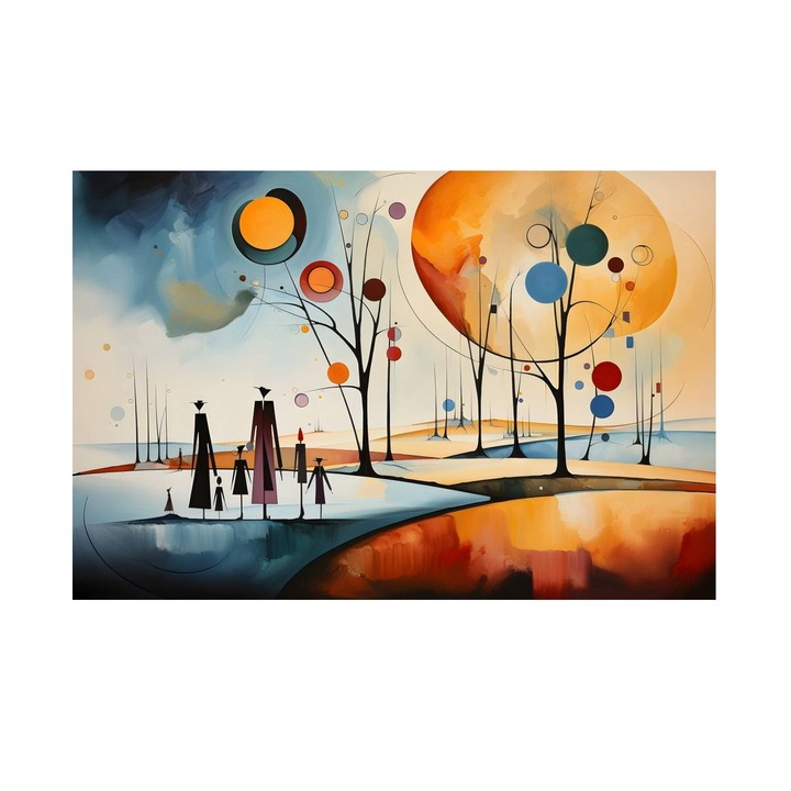 Tablou Abstract Modern, Balonul Visator, MDF, 90x60 cm