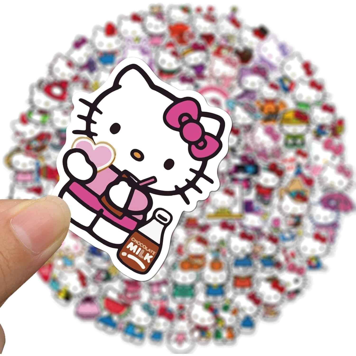 Set 100 Stickere Hello Kitty, Rezistente la Apa, pentru Copii ...