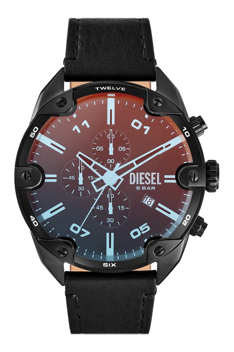 Diesel, Chrono karóra bőrszíjjal, Fekete