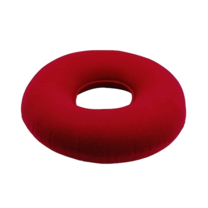 Perna gonflabila pentru sezut, QttvbTna, 38 cm, rosu