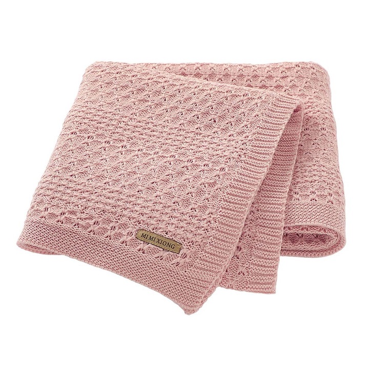 Puha babatakaró, BGHYHYHI, rózsaszín, 100x80cm, szett 1 db.