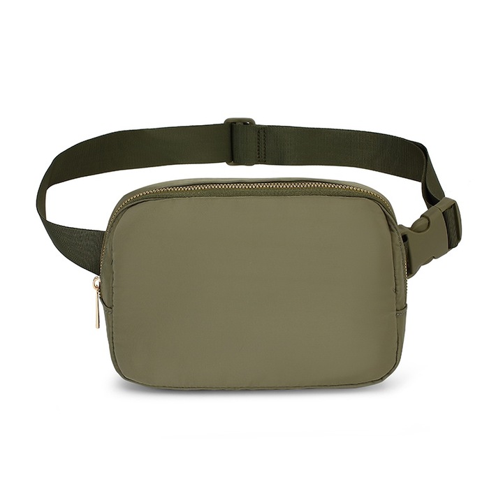 Női táska, vízálló, állítható pánttal, zöld