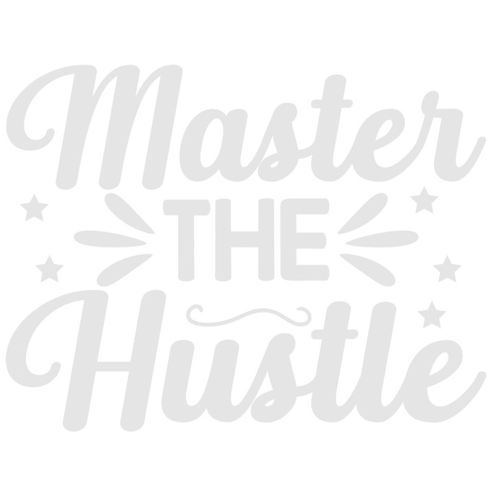 Sticker Exterior cu stelute si mesaj care te indeamna sa stapanesti munca - efort, Vinyl Alb, 25 cm