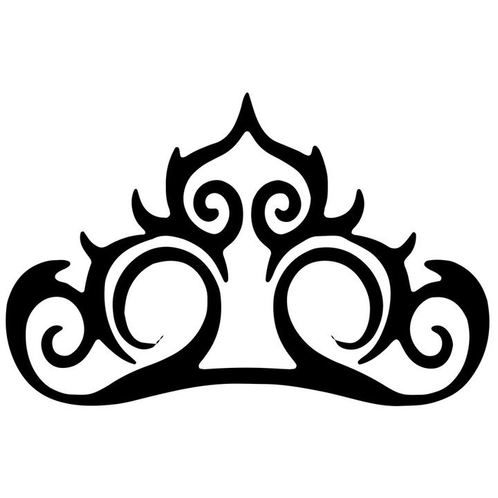 Sticker Exterior cu o coroana - pentru o regina, Vinyl Negru, 20 cm