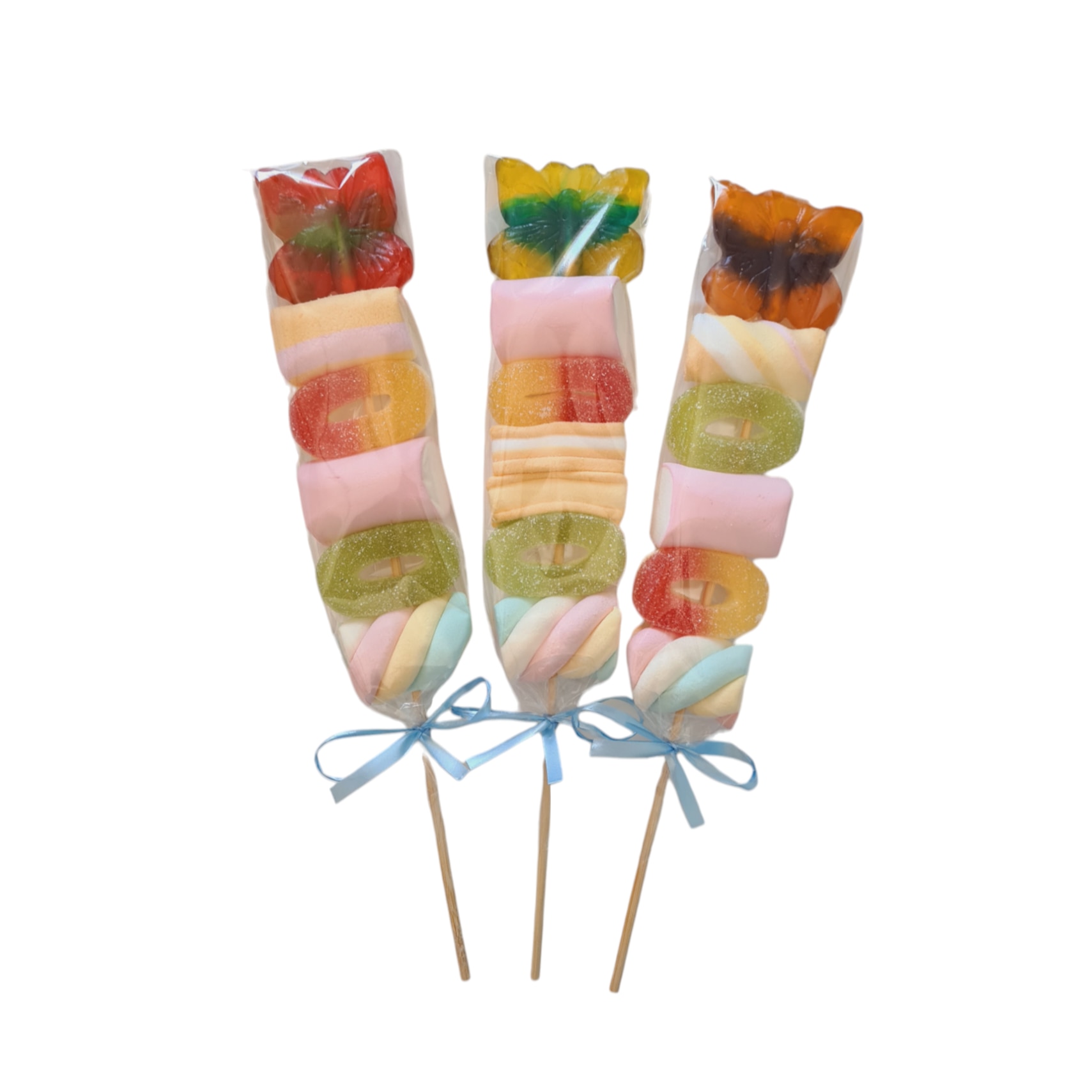 Acadele Colorate Acadele frigarui din jeleuri si bezele moi marshmallows, set 10 bucati ...
