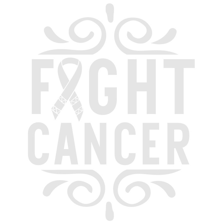 Sticker Exterior cu mesaj motivational care te indeamna sa te lupti cu cancerul - boala, Vinyl Alb, 30 cm