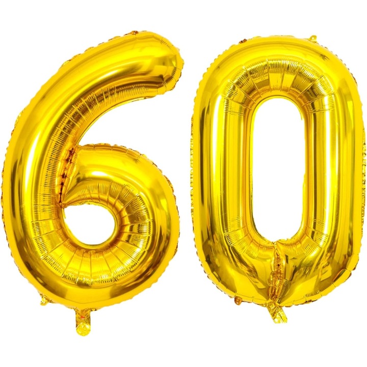 Комплект балони за рожден ден, модел 60, 40 инча, златисти