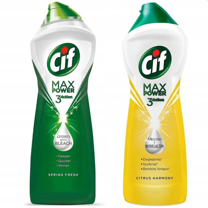 Solutii curatare, Cif Max Power, set, 1300ml