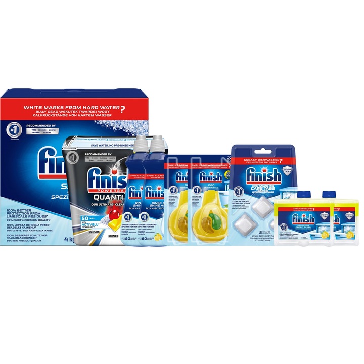 Set detergent vase Finish Quantum Ultimate, lemon