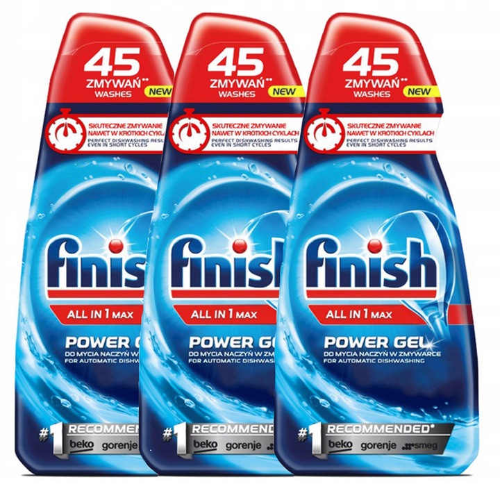 Detergent vase gel, Finish, All-in-1 MAX, 135 spalari