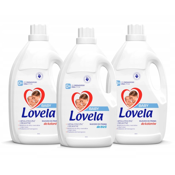 Detergent rufe, Lovela Baby, set hipoalergenic, 4.5 l, 3 buc