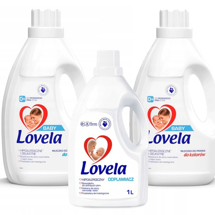 Detergent rufe, Lovela, Baby, hipoalergenic, set 3 buc