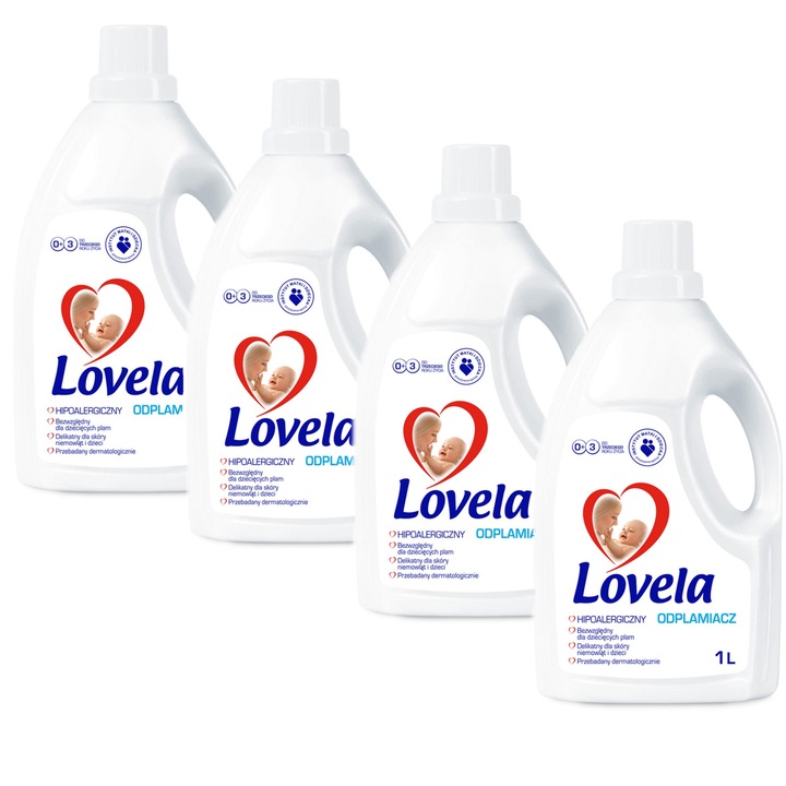 Detergent haine pentru copii, Lovela, set 4x1L