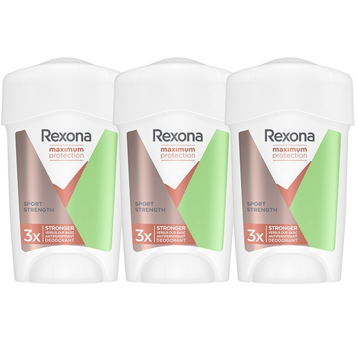 Set antiperspirant Rexona, Maximum Protection Sport Strength, 45 ml x3