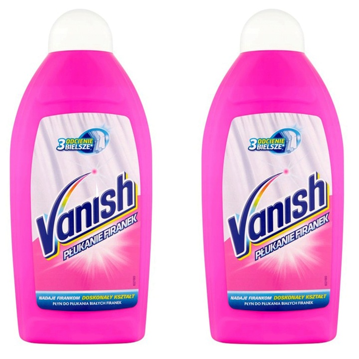 Set 2 Solutii de Albire si Clatire pentru Fete de Masa, Vanish, 2 x 500 ml