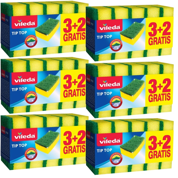 Set bureti de vase Vileda Style 3+2, 5 bucati, 7x9x3cm