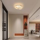 Lustra LED, Goeco, 2 Circle, Plafoniera, Lumina Calda/Neutra/Rece, Alb, Acril/Metal, 22W, Pentru Sufragerie, Dormitor, BucaTaRie, Hol
