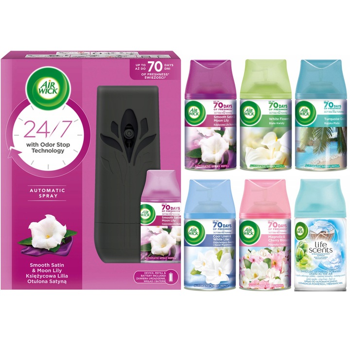 Комплект Ароматизатор за стая, Air Wick Freshmatic, 250мл